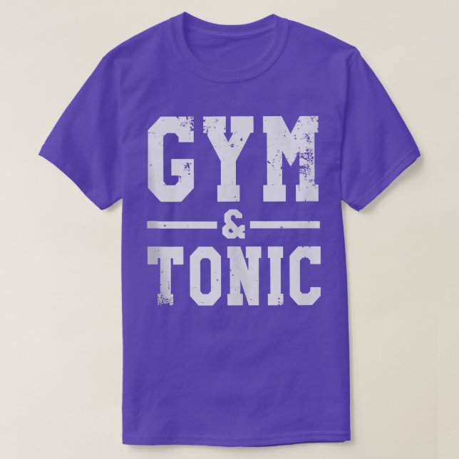 Camiseta Gimnasio Gracioso Y Bebidas De Fitness Tónico 110 (Diseño del anverso)