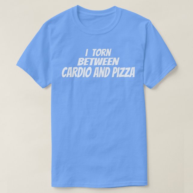 Camiseta Gimnasio I rota entre Cardio y Pizza (2) (Diseño del anverso)