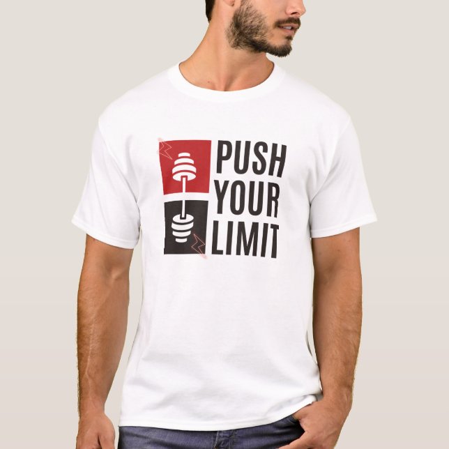 Camiseta Gimnasio Ilustrativo Rojo Y Negro (Anverso)