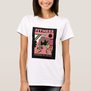 Camiseta Gimnasio: Impulsado por Snacks Fitness Goal