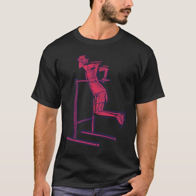 Camiseta Gimnasio Inspiración Halterofilia Dip Fitness Work (Anverso)