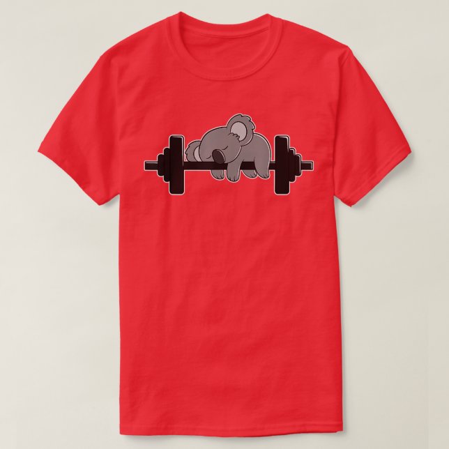 Camiseta Gimnasio Koala Bear Workout y Levantamiento de Pes (Diseño del anverso)