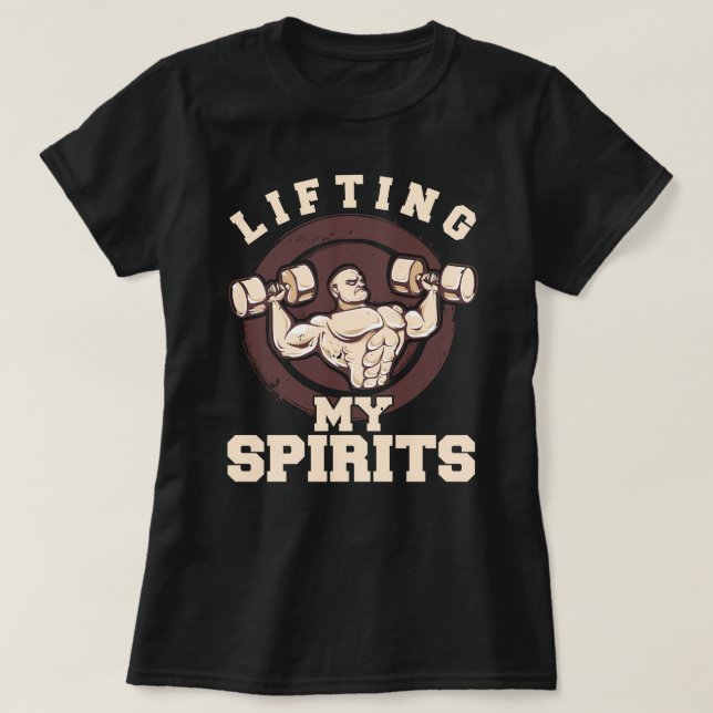 Camiseta Gimnasio Levantando Mis Espíritus Gracioso Meme De (Diseño del anverso)