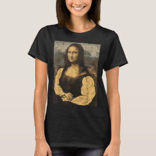 Camiseta Gimnasio Mona Lisa Muslo Diversión entrenamiento F