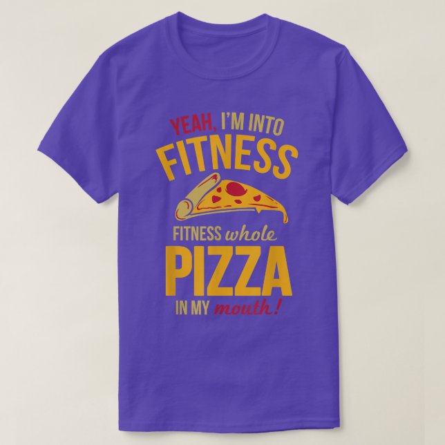 Camiseta Gimnasio Pizza Completa En Mi Boca  (Diseño del anverso)