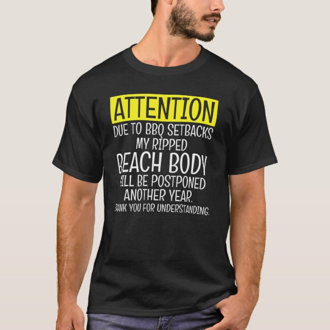 Camiseta Gimnasio Postpuesto En El Cuerpo De La Playa (Anverso)