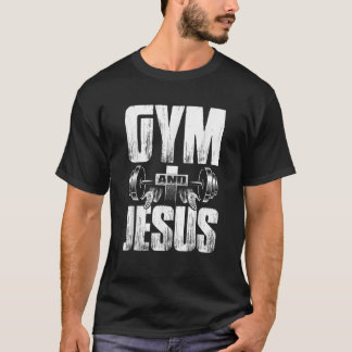 Camiseta Gimnasio Religioso Jesús Barbell Levantamiento Pes