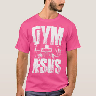 Camiseta Gimnasio Religioso Jesús Barbell Levantamiento Pes