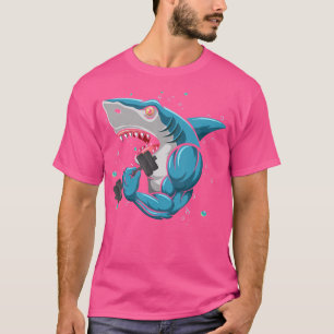 Camiseta Gimnasio Shark Powerlifting Levantamiento de Pesas