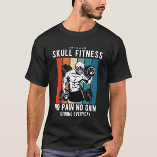 Camiseta Gimnasio Skull Fitness - Ir Al Gimnasio Sin Dolor