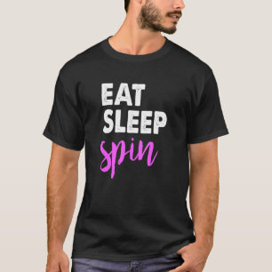 Camiseta Gimnasio Sleep Spin Saym Sayings Clase Spinning