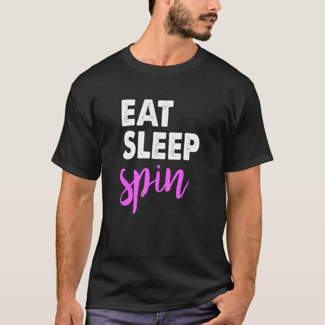 Camiseta Gimnasio Sleep Spin Saym Sayings Clase Spinning (Anverso)