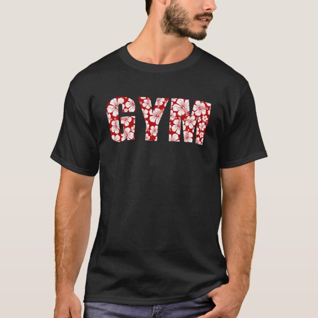 Camiseta Gimnasio Tropical Lover Fitness Beach linda aplica (Anverso)