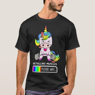 Camiseta Gimnasio Unicorn , Instalando Músculos Unicorn Wei