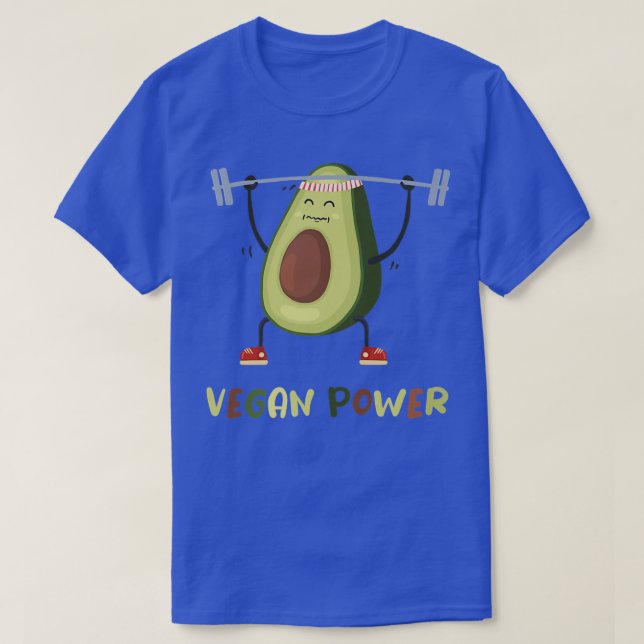 Camiseta Gimnasio Vegan Power Aguacate (Diseño del anverso)