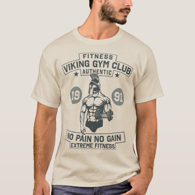Camiseta Gimnasio Viking, Sin Dolor Ni Ganancia (Anverso)