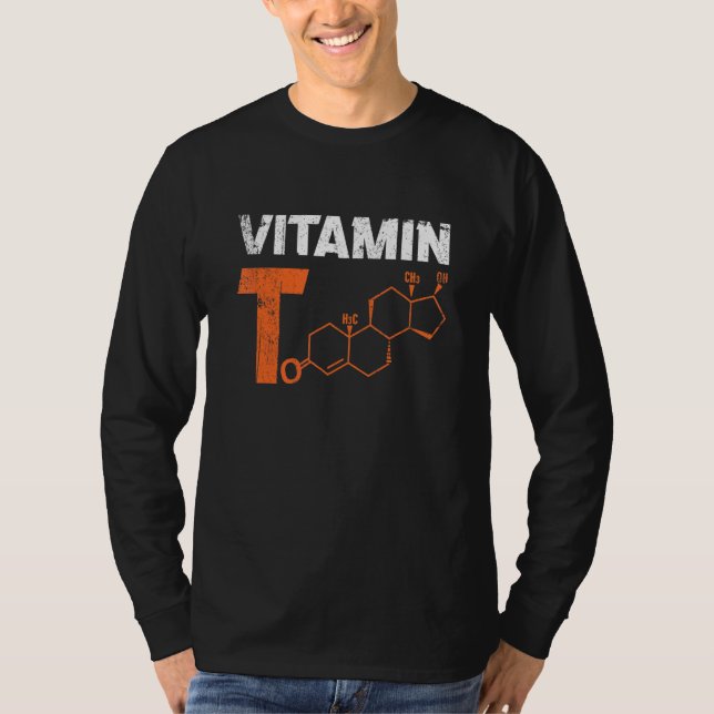 Camiseta Gimnasio Vitamina Testosteron Bodybuilding (Anverso)