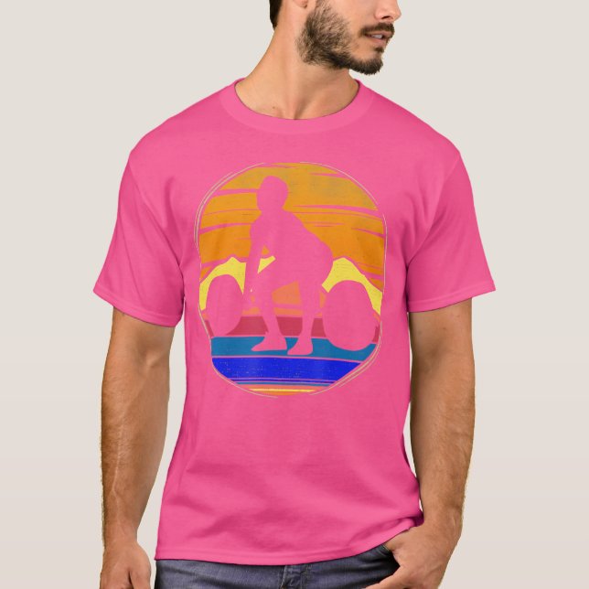 Camiseta Gimnasio Y Fitness Retro Amanecer Deportes Levanta (Anverso)
