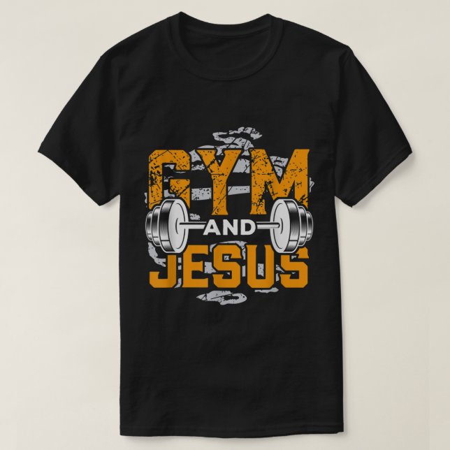Camiseta Gimnasio y Jesús Camisas Jesús Hacerlo Jesús Crist (Diseño del anverso)