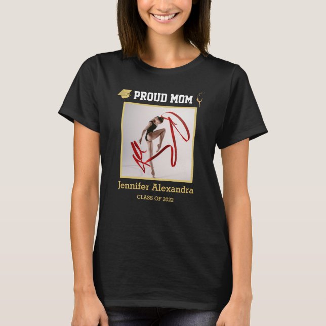 Camiseta Gimnast Athlete Orgulloso Mom Photo Grad class de  (Anverso)