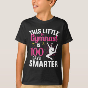 Camiseta Gimnast chica Feliz 100 Días De Gimnasia Escolar T