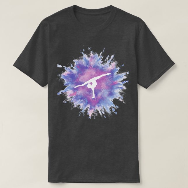 Camiseta Gimnast Rainbow Explosion Pink Blue (Diseño del anverso)