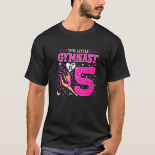 Camiseta Gimnasta de 5 años 5 cumpleaños Gimnasia tambalean