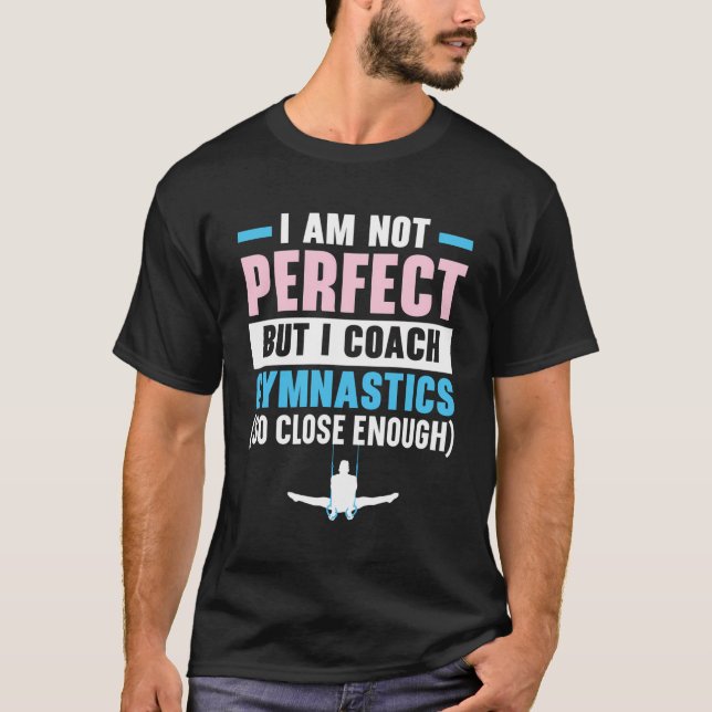 Camiseta Gimnasta de entrenador gimnástico tambaleante retr (Anverso)