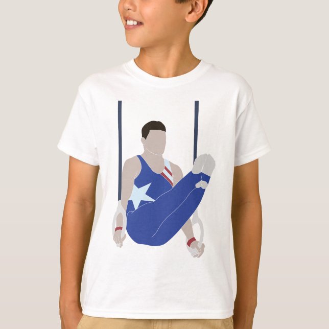 Camiseta Gimnasta de sexo masculino (Anverso)