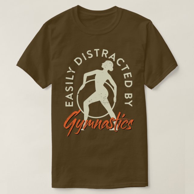 Camiseta Gimnasta Distraída Fácilmente Por Las Mujeres De G (Diseño del anverso)