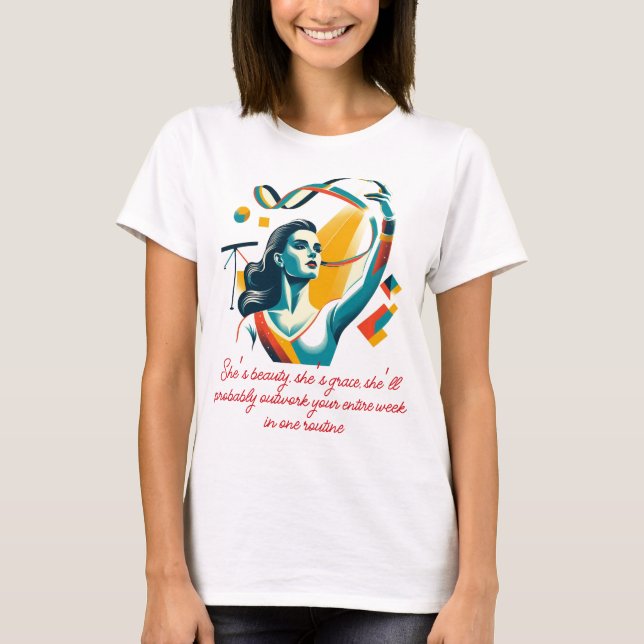 Camiseta Gimnasta elegante en estilo retro (Anverso)