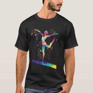 Camiseta Gimnasta en barra de equilibrio Niñas Gimnasia art