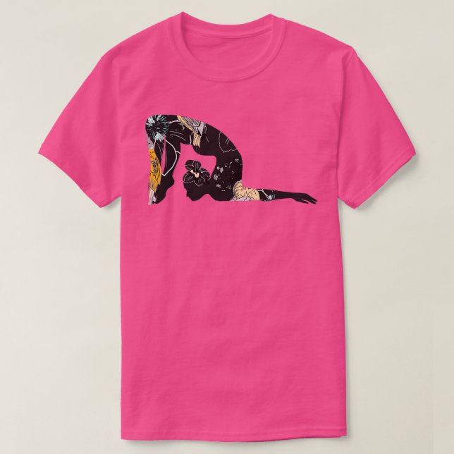 Camiseta gimnasta en flores (Diseño del anverso)