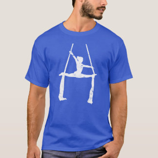 Camiseta Gimnasta haciendo movimientos de seda aérea deport