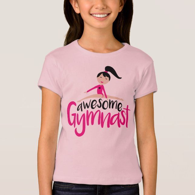 Camiseta Gimnasta impresionante de la gimnasia (Anverso)