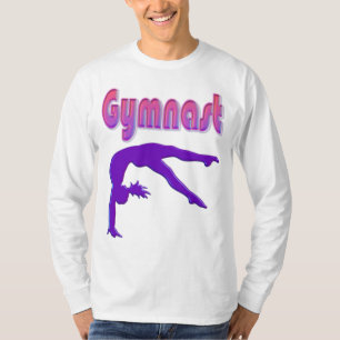 Camiseta Gimnasta Poder Tumblando Metálico Púrpura