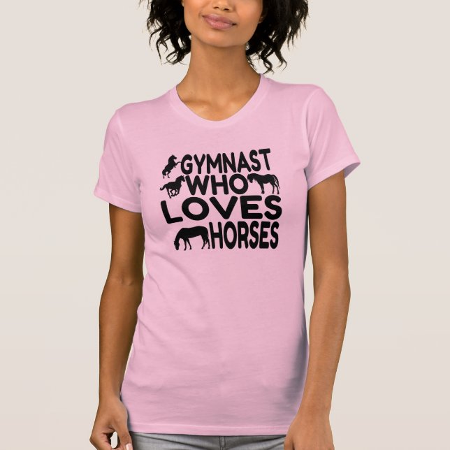Camiseta Gimnasta que ama los caballos (Anverso)