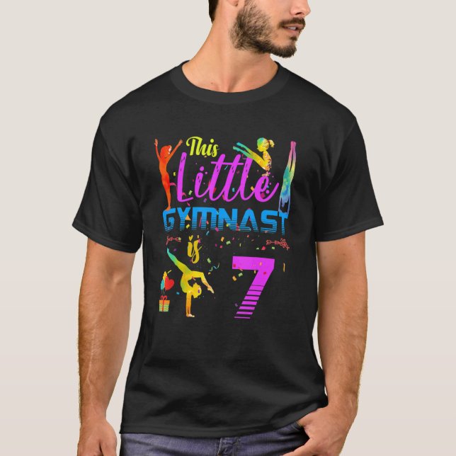 Camiseta Gimnastas Pequeña Fiesta de Cumpleaños Flip Jump T (Anverso)