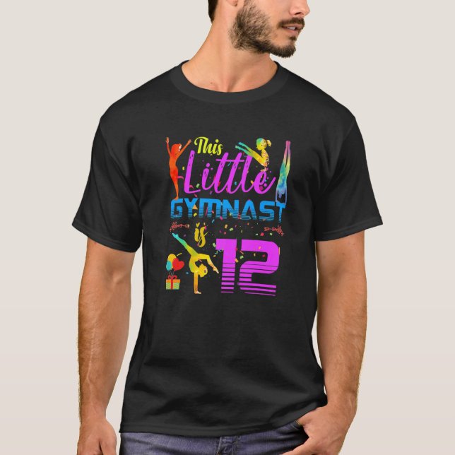 Camiseta Gimnastas Pequeña Fiesta de Cumpleaños Flip Jump T (Anverso)