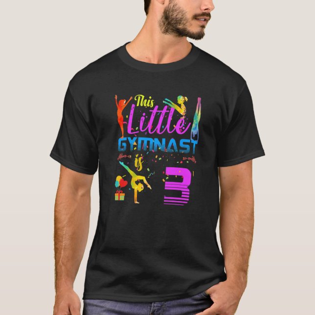 Camiseta Gimnastas Pequeña Fiesta de Cumpleaños Flip Jump T (Anverso)