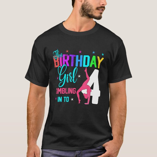 Camiseta Gimnastic Lover 4º cumpleaños Gimnasio de 4 años (Anverso)