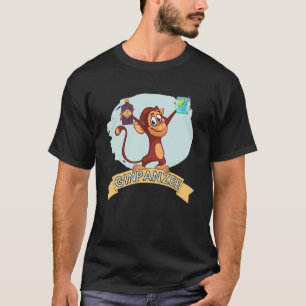 Camiseta Gin Chimp Le Gusta Tomar Cócteles De Gin Con Un Am