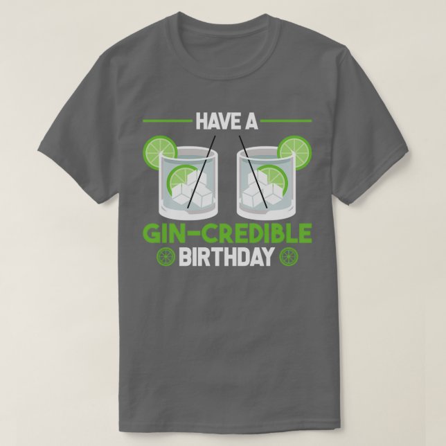 Camiseta Gin lover birthday gift (Diseño del anverso)
