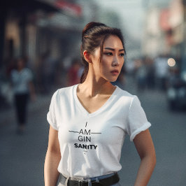 Camiseta Gin Sanity Ladies V Neck T-Shirt