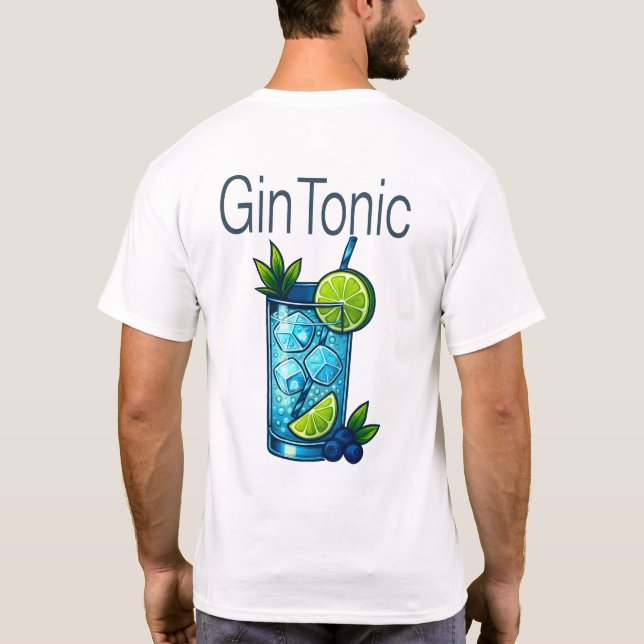 Camiseta Gin Tonic T-Shirt – Crisp Botanical Cocktail (Reverso)