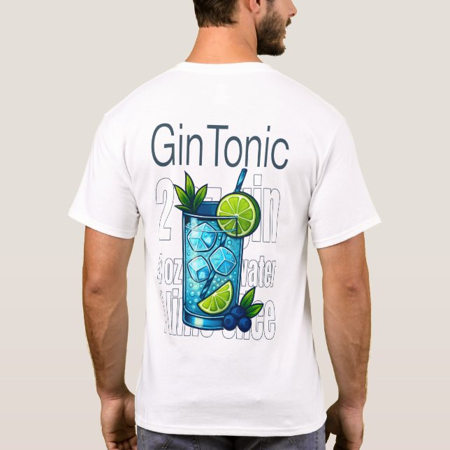 Camiseta Gin Tonic T-Shirt – Crisp Botanical Cocktail (Reverso)