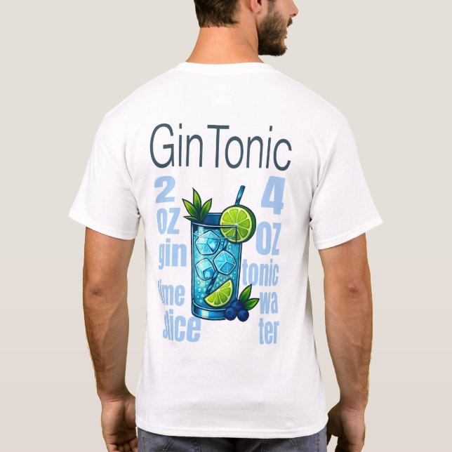 Camiseta Gin Tonic T-Shirt – Crisp Botanical Cocktail (Reverso)