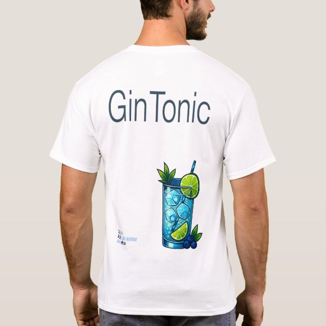 Camiseta Gin Tonic T-Shirt – Crisp Botanical Cocktail (Reverso)