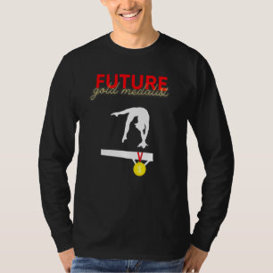 Camiseta Ginasta futura medalla de oro en barra de equilibr