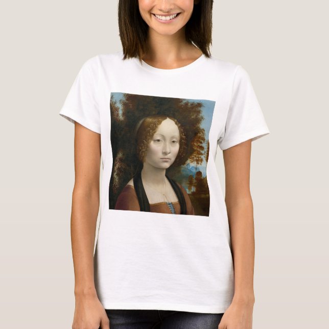 Camiseta Ginevra de Benci by Leonardo da Vinci (Anverso)